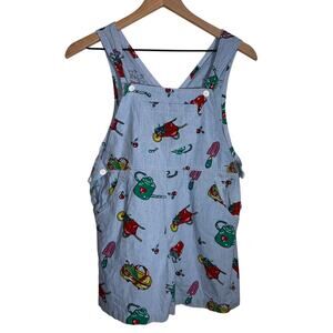 VINTAGE HARTSTRINGS Cotton Cottagecore Gardening motif lightweight overalls 10